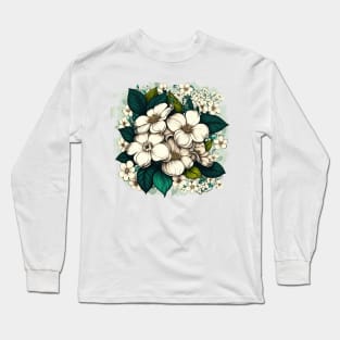 Floral print flower center Long Sleeve T-Shirt